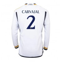 Fotballdrakt Herre Real Madrid Daniel Carvajal #2 Hjemmedrakt 2023-24 Langermet